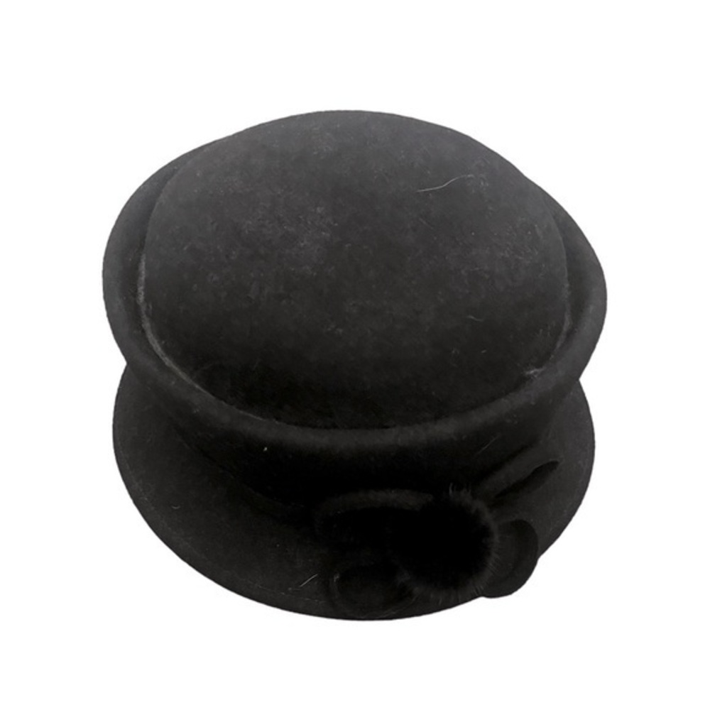 Vintage Black Wool Georgi Hat